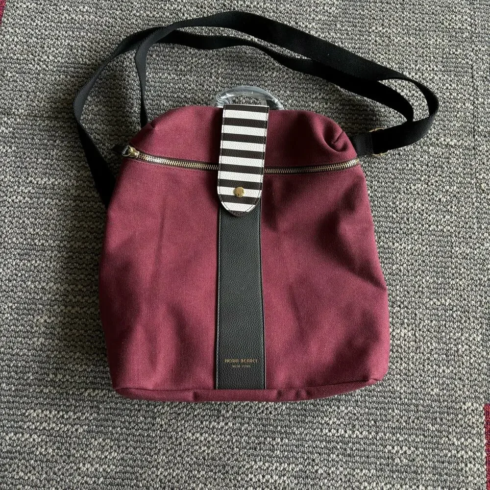 HENRI BENDEL NEW CANVAS PURSE BACKPACK CONVERTIBLE MEDIUM SIZE LIMITED EDITION